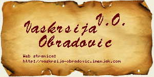 Vaskrsija Obradović vizit kartica